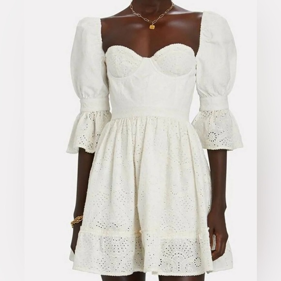 Agua By Agua Bendita Cedro Lace Bustier Mini Dress Small - Picture 2 of 15